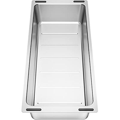 Blanco Ciotola multifunzione acciaio inossidabile 435 x 175 mm adatto per lavello in granito in ETAGON e SUBLINE più funzionalità per piatti e lavelli Blanco Ciotola multifunzione acciaio inossidabile 435 x 175 mm adatto per lavello in granito in ETAGON e SUBLINE più funzionalità per piatti e lavelli
