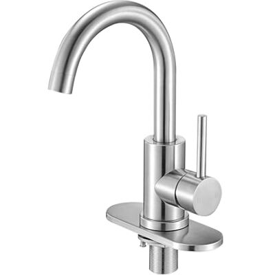 VEVOR Rubinetto Monocomando per Lavello da Cucina, Rubinetto Beccuccio ad Arco per Lavello da Cucina, Miscelatore per Acqua Altezza del Beccuccio 160 mm per Bagno, Argento VEVOR Rubinetto Monocomando per Lavello da Cucina, Rubinetto Beccuccio ad Arco per Lavello da Cucina, Miscelatore per Acqua Altezza del Beccuccio 160 mm per Bagno, Argento