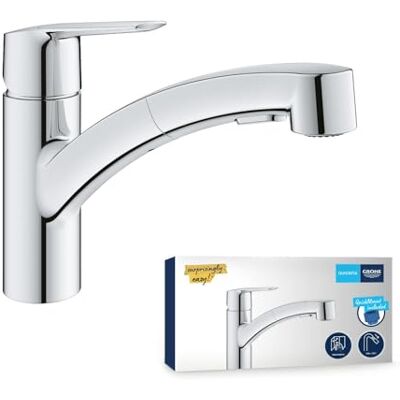 Grohe Start QuickFix rubinetto da cucina con doccetta estraibile per installazione sottofinestra Grohe Start QuickFix rubinetto da cucina con doccetta estraibile per installazione sottofinestra