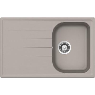 Schock Lavello Cucina Lithos D100S 1 Vasca Small con Gocciolatoio, Vasca Reversibile, Materiale Cristalite®, Grigio Tortora, 790x500mm Schock Lavello Cucina Lithos D100S 1 Vasca Small con Gocciolatoio, Vasca Reversibile, Materiale Cristalite®, Grigio Tortora, 790x500mm