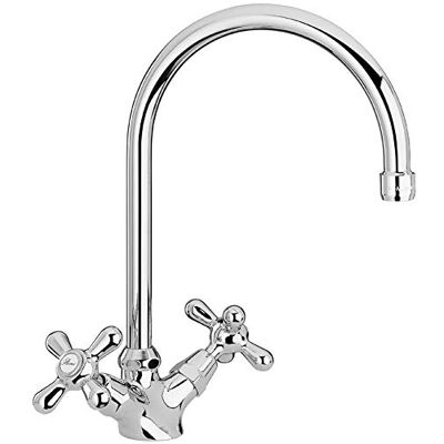 Paini LIBERTY 572 Rubinetto Miscelatore Monoforo Cucina, Lavello, Cromato, Bocca tubo e maniglie a Croce, Design Liberty, interamente prodotto e lavorato in Italia Paini LIBERTY 572 Rubinetto Miscelatore Monoforo Cucina, Lavello, Cromato, Bocca tubo e maniglie a Croce, Design Liberty, interamente prodotto e lavorato in Italia
