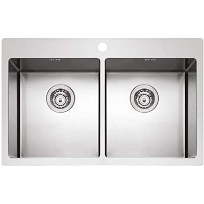 PLADOS - Lavello in acciaio inox 2 vasche 755x510 Sopratop PLADOS - Lavello in acciaio inox 2 vasche 755x510 Sopratop
