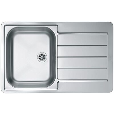 Alveus Lavello da Incasso in Acciaio Inox 18/10, Dimensioni: 79 x 50 cm, TT Reversibile, con sgocciolatoio, Tipo: Line 80-Fi 60 Alveus Lavello da Incasso in Acciaio Inox 18/10, Dimensioni: 79 x 50 cm, TT Reversibile, con sgocciolatoio, Tipo: Line 80-Fi 60