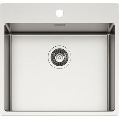 Schock Lavello Cucina 'NEW TECHNICK PLUS N100 L Acciaio Inox 304, 550X510, interno vasca 500x400, Lavello 1 Vasca in Acciao Inox Spazzolato, Abbinabile con Miscelatori, Piani Cottura e Forni Schock Lavello Cucina 'NEW TECHNICK PLUS N100 L Acciaio Inox 304, 550X510, interno vasca 500x400, Lavello 1 Vasca in Acciao Inox Spazzolato, Abbinabile con Miscelatori, Piani Cottura e Forni