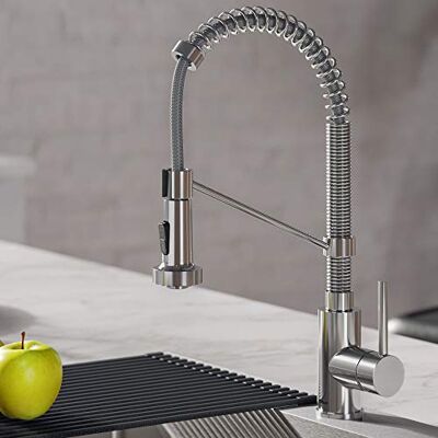 Kraus Bolden Rubinetto da cucina con traferro d'aria, 45,7 cm, cromato Kraus Bolden Rubinetto da cucina con traferro d'aria, 45,7 cm, cromato