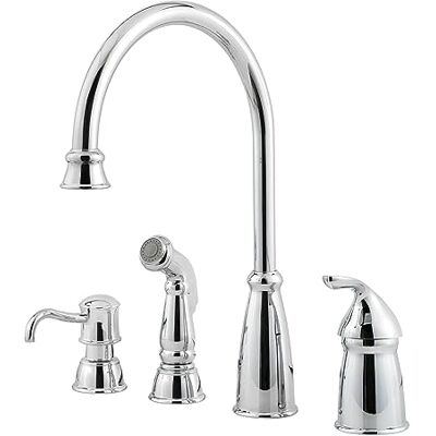 PFISTER GT26-4CBC Avalon Rubinetto da cucina a 1 maniglia con doccetta laterale, cromato PFISTER GT26-4CBC Avalon Rubinetto da cucina a 1 maniglia con doccetta laterale, cromato