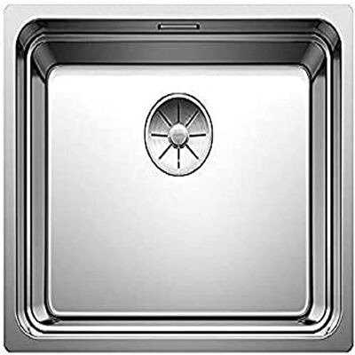 Blanco ETAGON 500-U Lavello da Cucina in Acciaio Inox Sotto-Top per Basi di Lavello con Larghezza di 60 cm, SILGRANIT, Acciaio Inox Satinato Blanco ETAGON 500-U Lavello da Cucina in Acciaio Inox Sotto-Top per Basi di Lavello con Larghezza di 60 cm, SILGRANIT, Acciaio Inox Satinato
