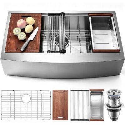 VEVOR Lavello da Cucina Lavello da Incasso, Lavello Sottopiano in Acciaio Inox 304 Vasca Singola con Tagliere Scolapiatti Filtro Uso Domestica 84x56x23 cm, Lavello da Cucina Incasso con Scolapiatti VEVOR Lavello da Cucina Lavello da Incasso, Lavello Sottopiano in Acciaio Inox 304 Vasca Singola con Tagliere Scolapiatti Filtro Uso Domestica 84x56x23 cm, Lavello da Cucina Incasso con Scolapiatti