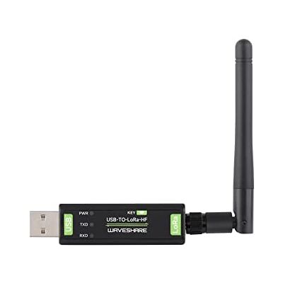 Waveshare USB a LoRa Modulo di Trasferimento Dati Wireless Basato su SX1262, Supporta Punto-punto, Punto-multipunto, Rete a Relè, AES ecc. Frequenza 850~930MHz, Senza Driver, Portatile e Facile da Usare Waveshare USB a LoRa Modulo di Trasferimento Dati Wireless Basato su SX1262, Supporta Punto-punto, Punto-multipunto, Rete a Relè, AES ecc. Frequenza 850~930MHz, Senza Driver, Portatile e Facile da Usare