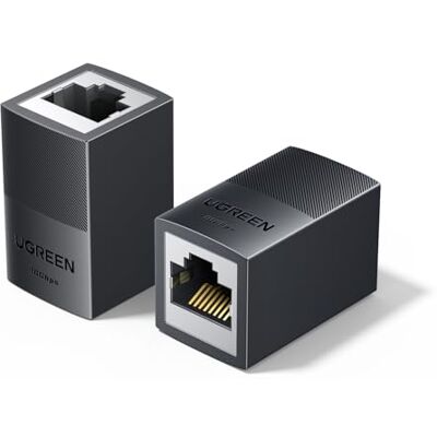 UGREEN Adattatore RJ45 Connettore di Estensione Lan Accoppiatore 10Gbps, Compatibile POE, con Funzione di Protezione, per Prolungare di Cavi Gigabit Ethernet Cat7/ Cat6/ Cat5e, Nero, 2 Pezzo UGREEN Adattatore RJ45 Connettore di Estensione Lan Accoppiatore 10Gbps, Compatibile POE, con Funzione di Protezione, per Prolungare di Cavi Gigabit Ethernet Cat7/ Cat6/ Cat5e, Nero, 2 Pezzo