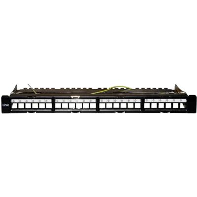 LINK LKPV24SR Pannello Patch Vuoto in Metallo con Frame Rimovibili – Supporto Posteriore per Connettori Schermati con Presa a Terra, Rack Patch Panel Ethernet LINK LKPV24SR Pannello Patch Vuoto in Metallo con Frame Rimovibili – Supporto Posteriore per Connettori Schermati con Presa a Terra, Rack Patch Panel Ethernet