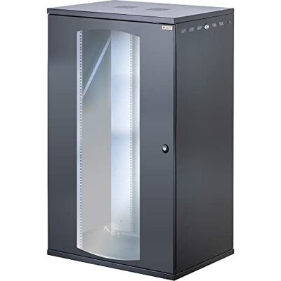 Techly Professional 366853 Armadio Rack 19" a Muro 22U P 600mm L 800mm Porta Vetro Nero Nero Techly Professional 366853 Armadio Rack 19" a Muro 22U P 600mm L 800mm Porta Vetro Nero Nero