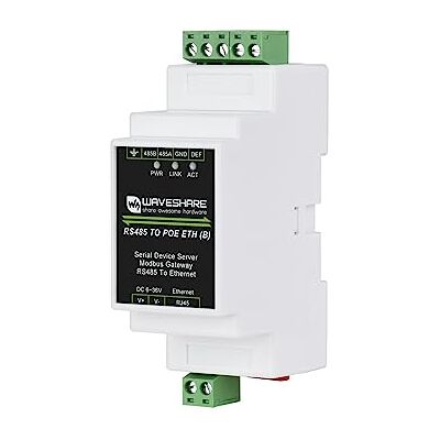 Waveshare Server seriale industriale RS485 a Ethernet Modbus Gateway MQTT Gateway TCP/IP a modulo seriale, supporta alimentatore PoE Ethernet, con alimentazione e protezione dell'isolamento del segnale, Waveshare Server seriale industriale RS485 a Ethernet Modbus Gateway MQTT Gateway TCP/IP a modulo seriale, supporta alimentatore PoE Ethernet, con alimentazione e protezione dell'isolamento del segnale,
