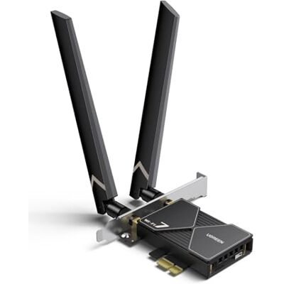 UGREEN PCIe Scheda WiFi 7 BE6500 Bluetooth 5.4 USB Antenna WiFi Tri-band 2.4GHz 5GHz 6GHz Adattatore USB Compatibile con Windows 11 UGREEN PCIe Scheda WiFi 7 BE6500 Bluetooth 5.4 USB Antenna WiFi Tri-band 2.4GHz 5GHz 6GHz Adattatore USB Compatibile con Windows 11