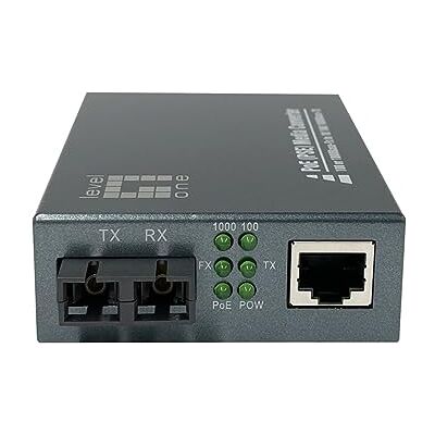 LevelOne Convertitore Multimediale Gigabit Rj45 A Sc, Poe Pse, Fibra Ottica Monomodale, 20 Km, 1000 Mbit/s, Ieee 802.3, Ieee 802.3ab, Ieee 802.3af, I LevelOne Convertitore Multimediale Gigabit Rj45 A Sc, Poe Pse, Fibra Ottica Monomodale, 20 Km, 1000 Mbit/s, Ieee 802.3, Ieee 802.3ab, Ieee 802.3af, I