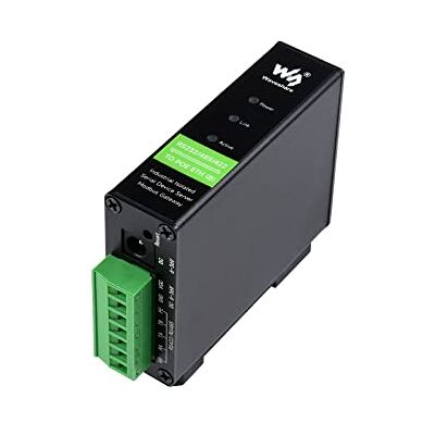 Waveshare Convertitore RS232/485/422 a RJ45 Ethernet, Server Seriale RS232/485/422 Isolato Industriale con Funzione POE, TCP/IP a Seriale, Gateway Modbus, Modalità di Comunicazione Multiple Waveshare Convertitore RS232/485/422 a RJ45 Ethernet, Server Seriale RS232/485/422 Isolato Industriale con Funzione POE, TCP/IP a Seriale, Gateway Modbus, Modalità di Comunicazione Multiple