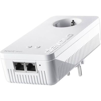 Devolo Magic 2 WiFi 6 next Powerline Adapter Powerline bis zu 2.400 Mbit/s, WiFi 6 bis zu 3.000 Mbit/s, 2x Gigabit LAN (7184) Devolo Magic 2 WiFi 6 next Powerline Adapter Powerline bis zu 2.400 Mbit/s, WiFi 6 bis zu 3.000 Mbit/s, 2x Gigabit LAN (7184)