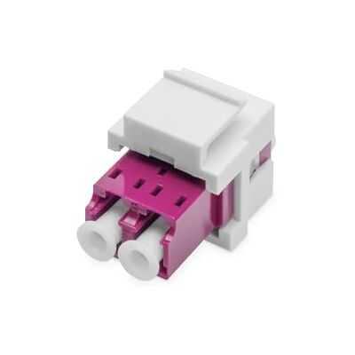 Digitus modulo Keystone per Fibra Ottica LC/LC Duplex Fibra di Vetro multimodale OM4 Manicotto in Ceramica per Pannelli Patch o scatole di Giunzione Viola/Bianco Digitus modulo Keystone per Fibra Ottica LC/LC Duplex Fibra di Vetro multimodale OM4 Manicotto in Ceramica per Pannelli Patch o scatole di Giunzione Viola/Bianco