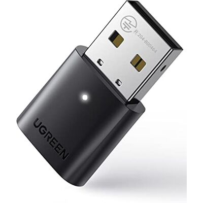 UGREEN Adattatore Bluetooth 5.0 Chiavetta Trasmettitore per PC Windows 11 10 8.1 7, Dongle USB Collegato al Controller Auricolare Tastiera Mouse UGREEN Adattatore Bluetooth 5.0 Chiavetta Trasmettitore per PC Windows 11 10 8.1 7, Dongle USB Collegato al Controller Auricolare Tastiera Mouse