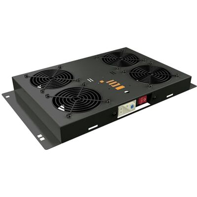 Techly Professional 364972 Kit di Ventilazione a Soffitto per Rack 19" 4 Ventole Nero Nero Techly Professional 364972 Kit di Ventilazione a Soffitto per Rack 19" 4 Ventole Nero Nero