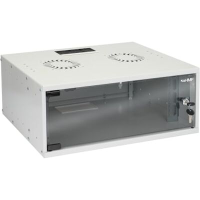 HMF 65704-07 Armadio rack di rete, rack server 19 pollici 4U profondità di montaggio 27,5 cm porta in vetro grigio chiaro HMF 65704-07 Armadio rack di rete, rack server 19 pollici 4U profondità di montaggio 27,5 cm porta in vetro grigio chiaro