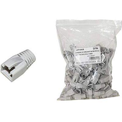 Link 100pz Copri connettori RJ45 8mm - Grigio Link 100pz Copri connettori RJ45 8mm - Grigio