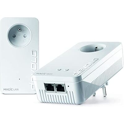 Devolo Magic 1 WiFi 2-1-2 Adattatore CPL ultra-puissant fino a 1200 Mbits/S, con presa di corrente integrata, Bianco Devolo Magic 1 WiFi 2-1-2 Adattatore CPL ultra-puissant fino a 1200 Mbits/S, con presa di corrente integrata, Bianco
