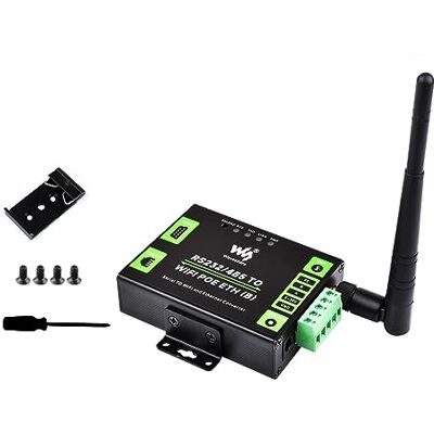 Waveshare Convertitore Seriale RS232/485 a WiFi/Ethernet, Modbus Gateway, MQTT Gateway, Supporto Seriale a WIFI/Ethernet, Alimentazione DC 6~36V/PoE Waveshare Convertitore Seriale RS232/485 a WiFi/Ethernet, Modbus Gateway, MQTT Gateway, Supporto Seriale a WIFI/Ethernet, Alimentazione DC 6~36V/PoE