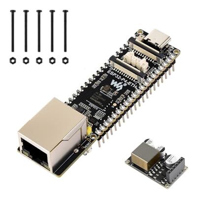 Waveshare ESP32-P4-ETH High-Performance Development Board with Poe Module,with 100 Mbps RJ45 Ethernet Port,Supports Poe Power Supply,Wi-Fi 6 And BLE 5 Wireless Connections Waveshare ESP32-P4-ETH High-Performance Development Board with Poe Module,with 100 Mbps RJ45 Ethernet Port,Supports Poe Power Supply,Wi-Fi 6 And BLE 5 Wireless Connections