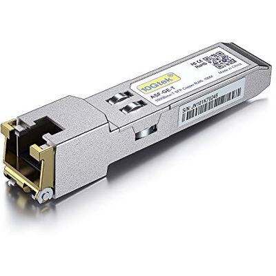 10Gtek 1.25G SFP a RJ45 Modulo Mini-Gbic, 1000Base-T Copper Transceiver Compatibile per Cisco GLC-T/SFP-GE-T, Meraki, Ubiquiti UF-RJ45-1G, Netgear, D-Link, TP-Link, Supermicro, Mikrotik, Open Switch 10Gtek 1.25G SFP a RJ45 Modulo Mini-Gbic, 1000Base-T Copper Transceiver Compatibile per Cisco GLC-T/SFP-GE-T, Meraki, Ubiquiti UF-RJ45-1G, Netgear, D-Link, TP-Link, Supermicro, Mikrotik, Open Switch