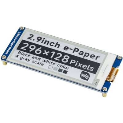 Waveshare 2.9 Inch E-Paper Display Panel Module Kit 296x128 Resolution E-Ink Electronic Screen for for Raspberry Pi/Jetson Nano/Arduino/STM32 Support Partial Refresh SPI Interface Waveshare 2.9 Inch E-Paper Display Panel Module Kit 296x128 Resolution E-Ink Electronic Screen for for Raspberry Pi/Jetson Nano/Arduino/STM32 Support Partial Refresh SPI Interface