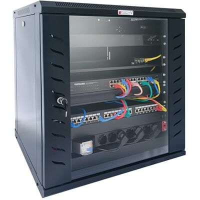 Techly Professional 367447 Armadio Rack 19" a Muro 6 unità P.600 mm Flat Pack Nero Nero Techly Professional 367447 Armadio Rack 19" a Muro 6 unità P.600 mm Flat Pack Nero Nero