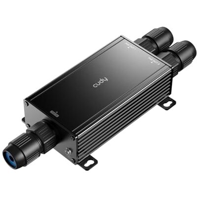 Cudy 2 Channel Gigabit Outdoor Poe Extender, IP67 Impermeabile, 10/100 / 1000Mbps, Poe Ripetitore/Amplificatore/ripetitore, 802.3bt / AT/AF, Montaggio a Parete Cudy 2 Channel Gigabit Outdoor Poe Extender, IP67 Impermeabile, 10/100 / 1000Mbps, Poe Ripetitore/Amplificatore/ripetitore, 802.3bt / AT/AF, Montaggio a Parete