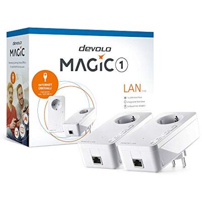 Devolo Magic 1 LAN Starter Kit (1200 Mbit, Powerline, 2 GbitLAN, rete domestica), 8295 Devolo Magic 1 LAN Starter Kit (1200 Mbit, Powerline, 2 GbitLAN, rete domestica), 8295