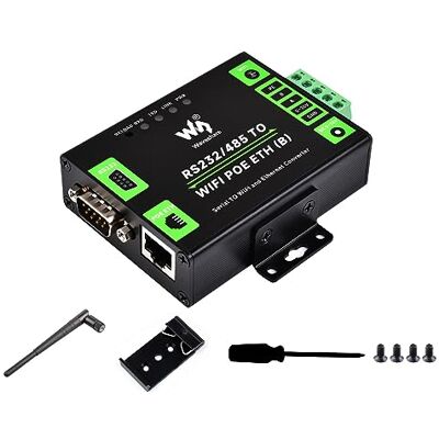 Waveshare RS232/485 to WiFi And RJ45 Ethernet Converter Module with Poe Function, Industrial Grade Serial Server,Support Ethernet to WiFi,Serial Port to Ethernet, Modbus Gateway, MQTT Gateway Waveshare RS232/485 to WiFi And RJ45 Ethernet Converter Module with Poe Function, Industrial Grade Serial Server,Support Ethernet to WiFi,Serial Port to Ethernet, Modbus Gateway, MQTT Gateway