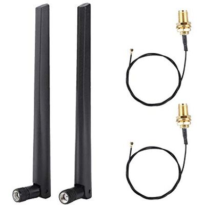 Bewinner 2PCS Cavo Scheda di Rete Wireless M.2 / NGFF e 2x5DBi, Testa SMA, Smalto Placcato in Oro, Senza Annerimento, Antenna per 9560NGW / 9260AC / 7265AC / BCM94360… Bewinner 2PCS Cavo Scheda di Rete Wireless M.2 / NGFF e 2x5DBi, Testa SMA, Smalto Placcato in Oro, Senza Annerimento, Antenna per 9560NGW / 9260AC / 7265AC / BCM94360…