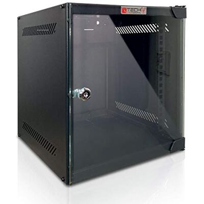 Techly PROFESSIONAL 362329 Armadio Rack 10" a Muro 6 Unità Pannelli Laterali Fissi Nero Nero Techly PROFESSIONAL 362329 Armadio Rack 10" a Muro 6 Unità Pannelli Laterali Fissi Nero Nero