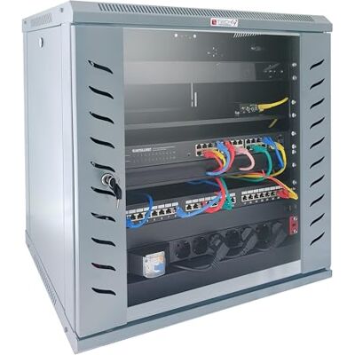 Techly Professional 367362 Armadio Rack 19" a Muro 12 unità P.450 mm Flat Pack Grigio Grigio Techly Professional 367362 Armadio Rack 19" a Muro 12 unità P.450 mm Flat Pack Grigio Grigio