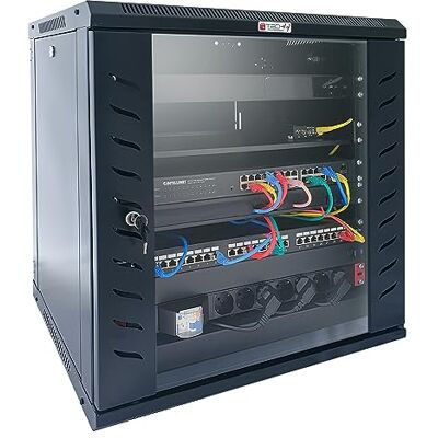 Techly Professional 367393 Armadio Rack 19" a Muro 15 unità P.450 mm Flat Pack Nero Nero Techly Professional 367393 Armadio Rack 19" a Muro 15 unità P.450 mm Flat Pack Nero Nero