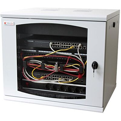 Techly Professional 103731 Armadio Rack 19" a Muro 16 unità Sezione Unica Prof. 500mm Grigio Grigio Techly Professional 103731 Armadio Rack 19" a Muro 16 unità Sezione Unica Prof. 500mm Grigio Grigio