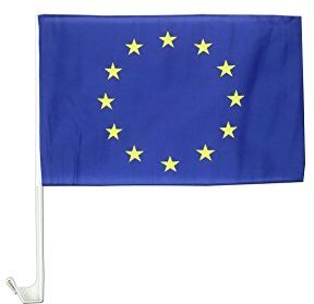 AZ FLAG Bandiera per Auto Europa 45x30cm BANDIERINA da Auto Unione Europea – UE 30 x 45 cm