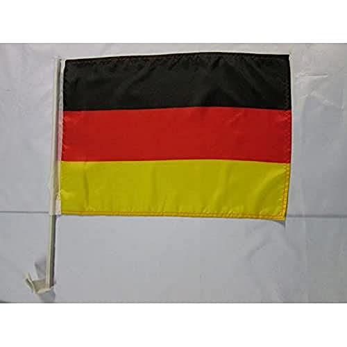 AZ FLAG BANDIERA PER AUTO GERMANIA 45x30cm BANDIERINA DA AUTO TEDESCA 30 x 45 cm