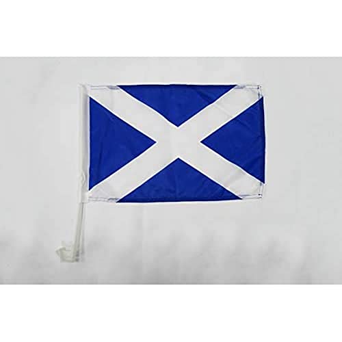 AZ FLAG Bandiera per Auto Scozia 45x30cm BANDIERINA da Auto Scozzese 30 x 45 cm