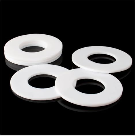 MEXEWORD 1PCS 18/24/25/32/35/38/43/45/50/55/57/60/65/70/75/80/85-190mm PTFE Rondella Piatta Guarnizione Distanziatore di Tenuta O Ring Guarnizioni Flangia Bianco (Dimensione : 65x55x2mm)