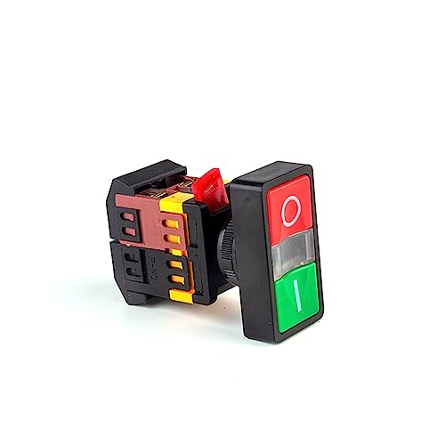 OUMIFAND 22mm/25mm/30mm APBB-22/AS22/PPBB-30 on/off Start Stop Interruttore a pulsante 10A/660V Auto-reset/Interruttore luce momentaneo 1 Pz (Color : AS-22, Size : 24V)