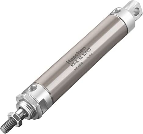 Heschen Mini cilindro pneumatico in acciaio inox MA 32 × 100, foro 32 mm, corsa 100 mm, canna singola a doppia azione