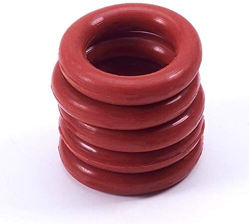 Othmro O-ring, 17 mm x 3,1 mm, in silicone rosso, confezione da 10