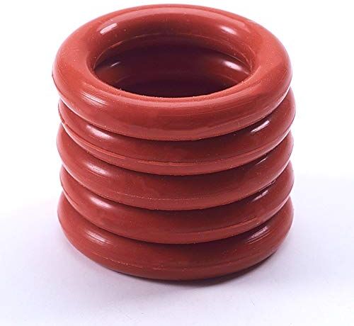 Othmro O-ring, 18 mm x 3,1 mm, in silicone rosso, confezione da 10