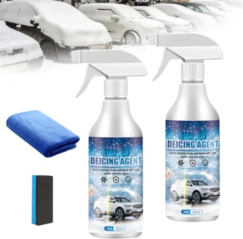 HELVES Seurico Anti-Snow Spray,Seurico Snow Removal,Auto Windshield Deicing Spray,for Car Windshield Windows Wipers Mirrors,Removing Snow and Ice (2Pcs)