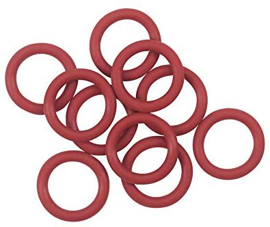 Othmro O-Ring, 15 mm x 2,4 mm, in silicone rosso, confezione da 10